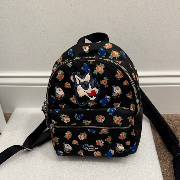 Coach Handbags - Coach Charlie dog floral mini backpack 2016